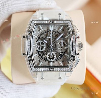 AAA Clone Hublot Spirit of Big Bang Sapphire 42mm Watch with Baguette-cut Diamonds